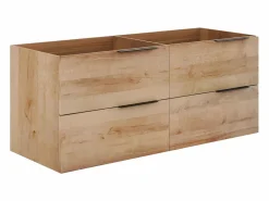 Mueble doble lavabo con columna - Acabado natural claro - 120 cm - NISAYA^Vente-unique Sale