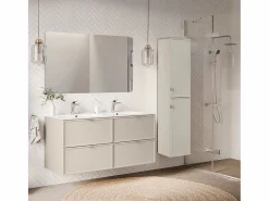 Petits-Meubles Mueble doble lavabo encastrado 120cm Alba Cachemira Beige New
