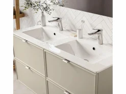 Petits-Meubles Mueble doble lavabo encastrado 120cm Alba Cachemira Beige New