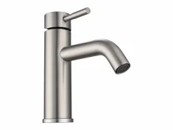 Vente-unique Mueble De Baño Con Doble Lavabo|Mueble en roble con doble lavabo redondo sobre encimera y grifo - Roble natural claro - 145 cm - ZARENO