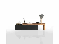 Mueble extensible para TV Chronos con 1 puerta abatible antracita/roble 190/350x40x51 cm^ Outlet