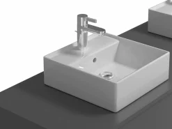 Mueble flotante de baño con lavabo doble, , Ancho 150 x A32 cm, ISAURE^Vente-unique Best
