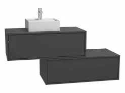 Mueble flotante de baño con lavabo, , 2 cajones, 94 cm, TEANA^Vente-unique Discount