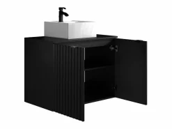 Mueble flotante de baño rayado con lavabo sobre encimera, L80 cm, ZILGA^Vente-unique Hot