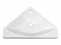 Vente-unique Mueble De Aseo|Mueble flotante esquinero con lavabo en con lavabo L56 x A50 x P39 cm, MANODO