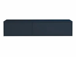 Mueble flotante para lavabo de baño, azul noche, Ancho 150 x Alt. 32 cm, ISAURE^Vente-unique Discount