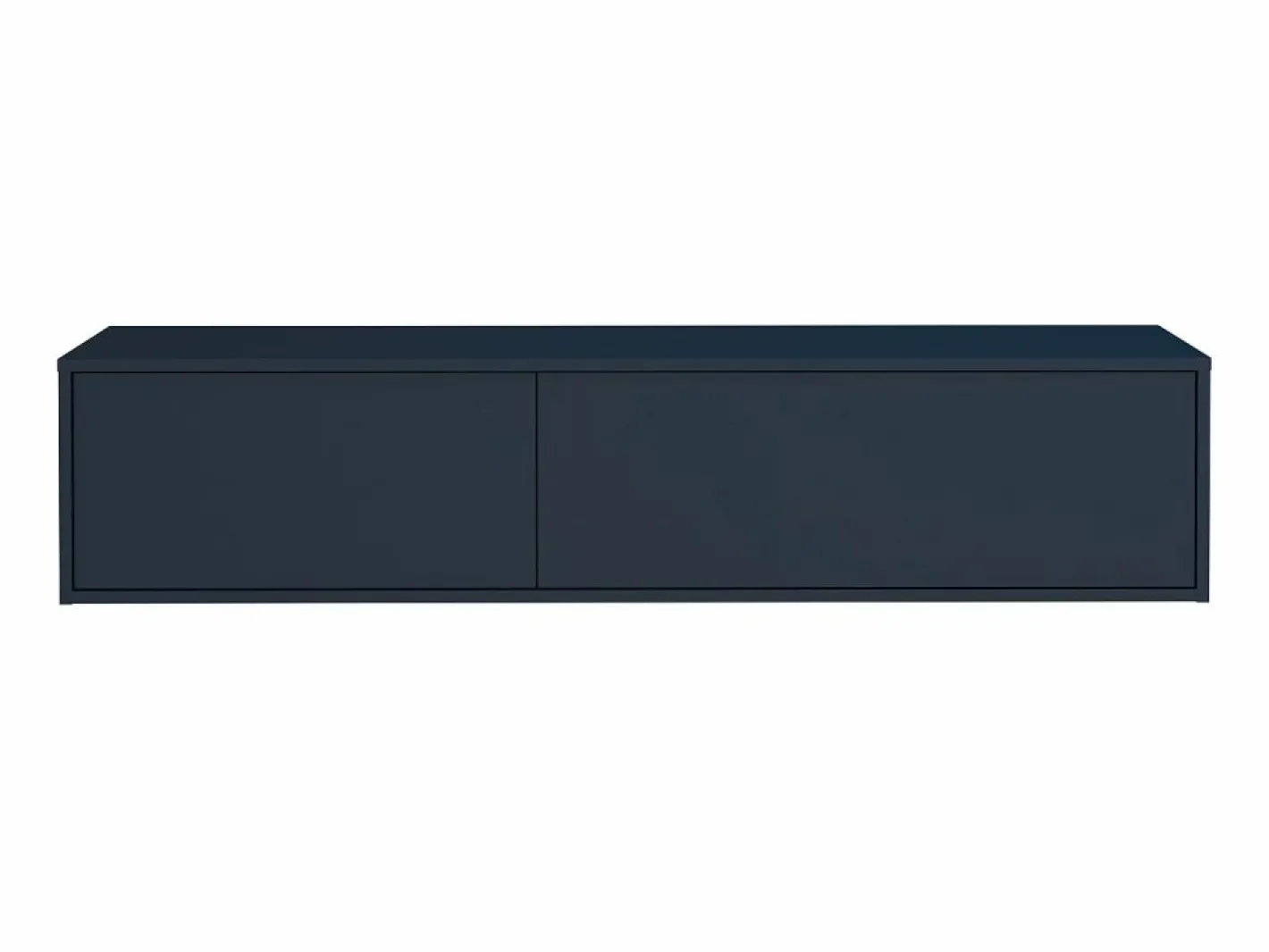 Mueble flotante para lavabo de baño, azul noche, Ancho 150 x Alt. 32 cm, ISAURE^Vente-unique Discount