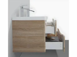 STANO Mueble Lavabo + Lavabo Doble 120 cm MONTADO - Roble Claro PIACENZA Color natural claro Online