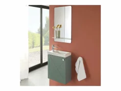 Mueble lavabo AVA + espejo + grifería^ Hot