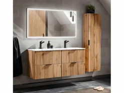 Petits-Meubles Mueble lavabo doble encastrado 120cm Adriel Madera Color natural claro Sale