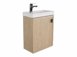 Mueble lavabo FRAME de roble Marru00f3n Outlet