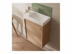 Mueble lavabo FRAME de roble Marru00f3n Outlet