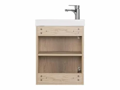 Mueble lavabo FRAME de roble Marru00f3n Outlet