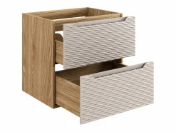 Mueble lavabo individual encastrado 60cm Elora y madera^Petits-Meubles
