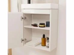 Mueble lavabo LISA + espejo ovalado Blanco