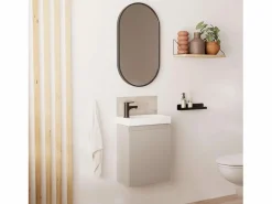 Mueble De Aseo|Mueble lavabo LISA + espejo ovalado