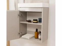 Mueble lavabo LISA + estante espejo Gris Outlet
