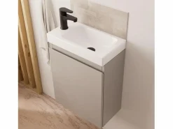 Mueble lavabo LISA + estante espejo Gris Outlet