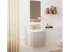 Mueble lavabo LISA + estante espejo Gris Outlet