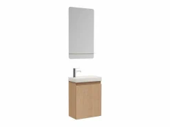 Mueble lavabo LISA + estante espejo Color natural claro Online