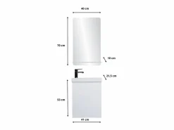 Mueble lavabo LISA + estante espejo^ Discount