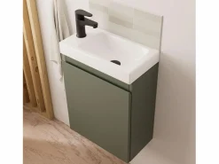 Mueble lavabo LISA negro + grifería^