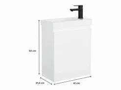 Mueble De Aseo|Mueble lavabo LISA negro + grifería