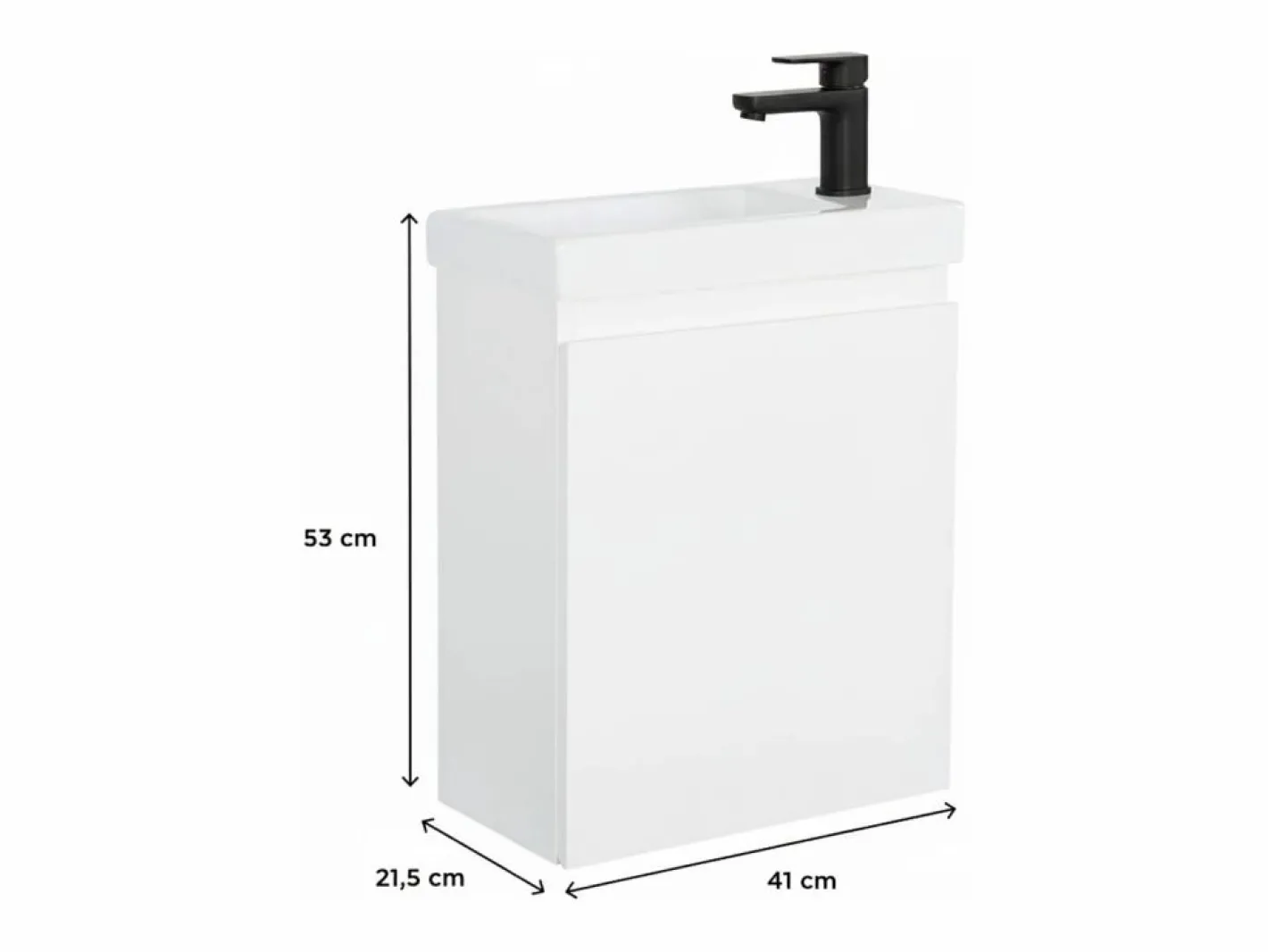 Mueble De Aseo|Mueble lavabo LISA negro + grifería