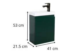 Mueble lavabo LISA negro + grifería Verde Sale