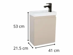 Mueble lavabo LISA negro + grifería^ Outlet