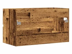 Mueble De Baño Simple|Mueble lavabo madera antigua 90x38,5x45 cm madera de ingeniería