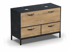 Mueble Lavabo para Baño color imitación Mármol, Roble Color natural claro Discount
