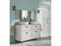 Mueble Lavabo para Baño color , Roble Cambrian - Longitud 120 x Profundidad 47 x Altura 80 cm^ New