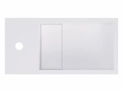 Mueble lavamanos suspendido en solid surface con estante - 40 cm - PUMORI^Shower & Design Best