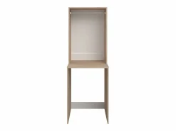 Vente-unique Mueble para 2 lavadoras - Natural claro y blanco - L176 x 184 x 66 cm - ERKANO Color natural claro / Blanco Discount