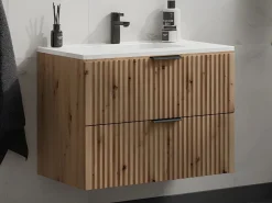 Mueble para baño bajo lavabo, natural claro, An80 cm, ZEVARA^Vente-unique Outlet