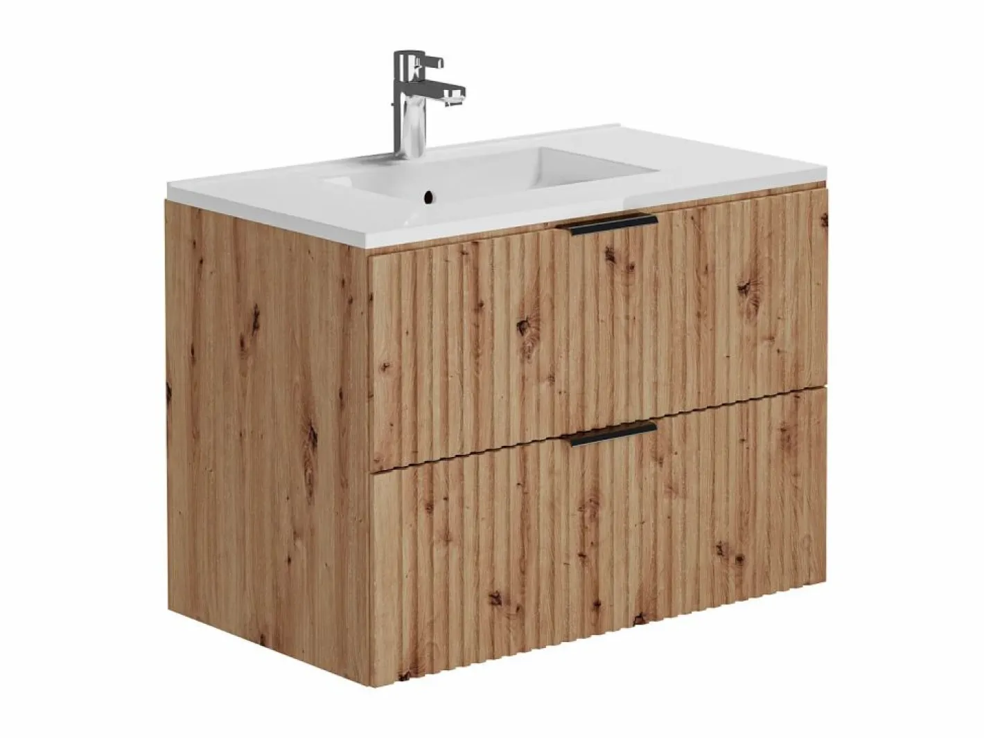 Mueble para baño bajo lavabo, natural claro, An80 cm, ZEVARA^Vente-unique Outlet