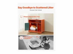 Higiene Y Cuidado De Mascotas|Mueble para Caja de Arena SucceBuy Gato Armario Esconder Casa de Baño de Gato Interior Moderno, Nicho Esconder-arena en Madera, Compatible, 79,2x43x71 cm,