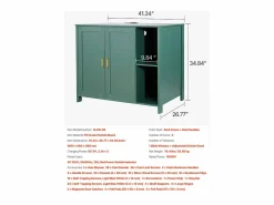 Mueble para Caja de Arena SucceBuy Gato Autolimpiante Armario Esconder Casa Baño Gato, Nicho Esconder-arena, con Separador Extraíble, Toma de Corriente, Verde Sale