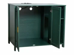 Mueble para Caja de Arena SucceBuy Gato Autolimpiante Armario Esconder Casa Baño Gato, Nicho Esconder-arena, con Separador Extraíble, Toma de Corriente, Verde Sale