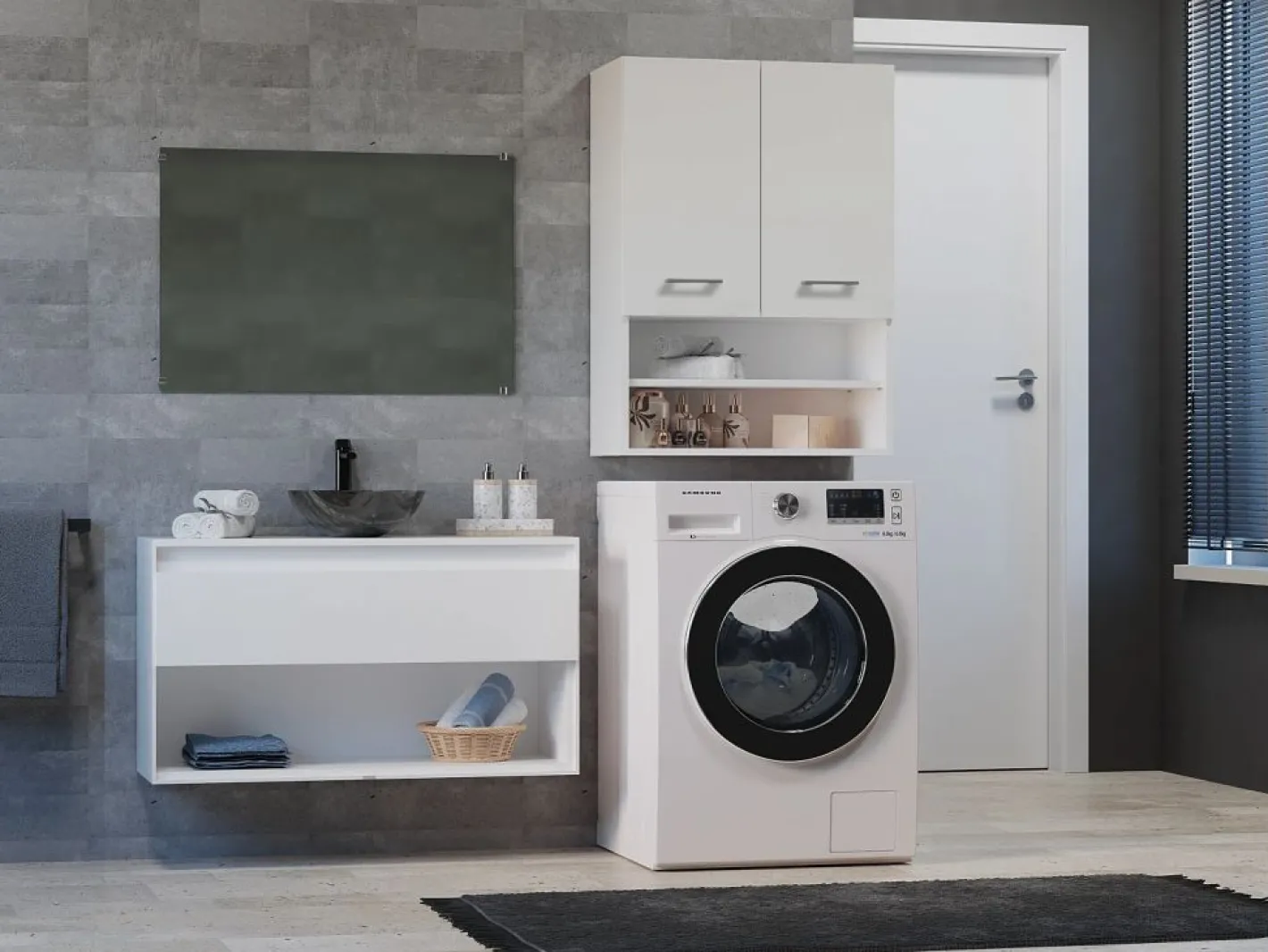 Mueble Para Lavadora|Mueble para lavadora, 30 x 64 x 90 cm, mate