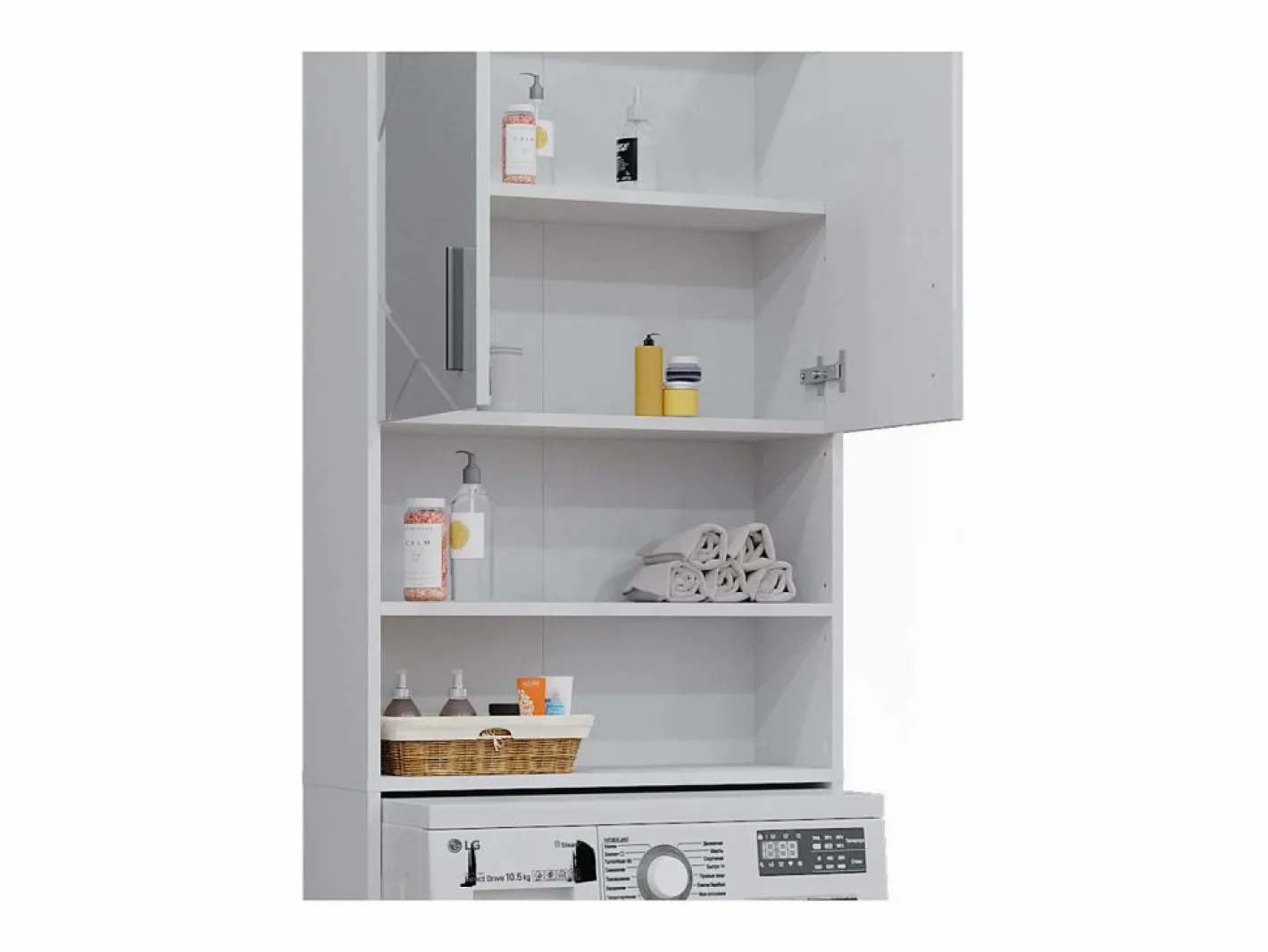 Vicco Mueble para lavadora alto brillo 64x26x190.5 irma Blanco Online