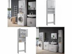 Vicco Mueble para lavadora alto brillo 64x26x190.5 irma Blanco Online