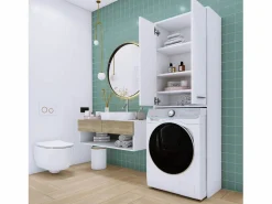 Mueble para lavadora, mate, 31 x 64 x 180 cm Gris Hot