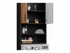 Vicco Mueble para lavadora oro power roble/antracita 64x26x190.5 irma Color natural oscuro Best