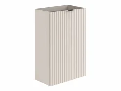 Vente-unique Mueble para lavamanos estriado con puerta reversible - H60 x L40 x P22 - VAHIRA Beige New