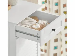 Mueble para Ropa Sucia Armario Multifuncional para Baño con 1 Cesto y 1 Cajón 40 x 38 x 90 BZR73-W ES^Sobuy Sale