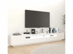 Mueble para TV con luces LED 260x35x40 cm ES13336 Blanco