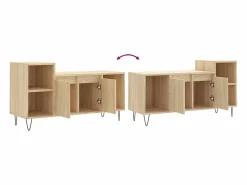 Mueble para TV madera contrachapada roble Sonoma 100x35x55 cm^vidaxl New