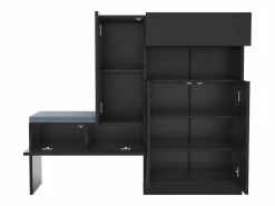 Mueble para zapatos multifuncional - con asiento acolchado - con 4 puertas y 1 cajón -^ModernLuxe Outlet
